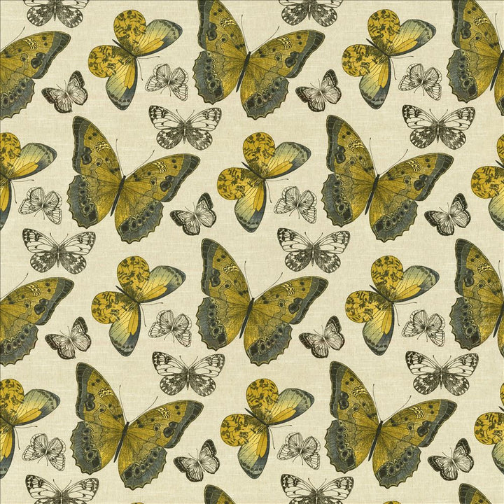Mariposa Jardin Citron by Kasmir Fabric 5062 70% Cotton
30% Linen
 USA 15,000 Wyzenbeek Double Rubs Horizontal: 27 inches and Vertical: 27 inches 54 - Fabric Carolina -