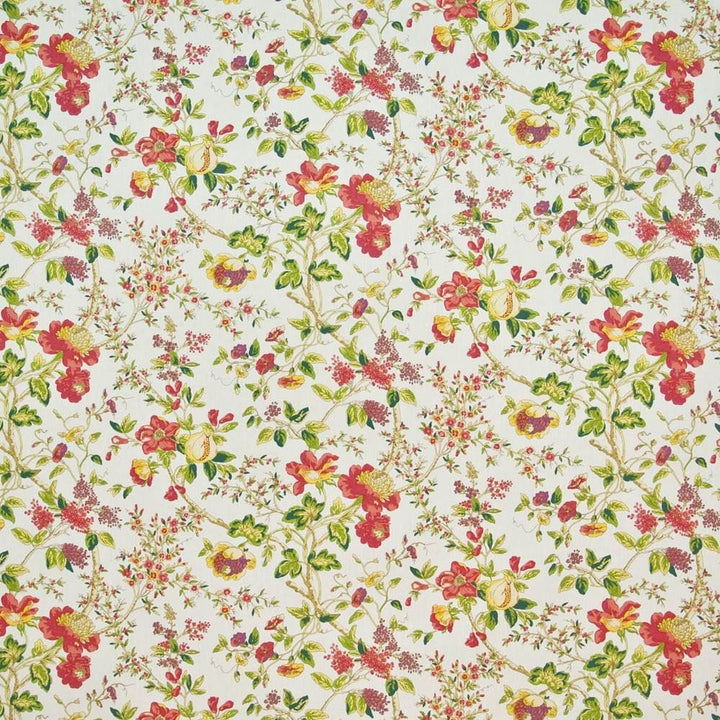 Marlwood Floral Cherry Cream  by Kasmir Fabric See sample 100% Cotton
 CHINA 9,000 Wyzenbeek Double Rubs </p><p>Repeat: Horizontal: 18 inches and Vertical: 18 inches 54  - Fabric Carolina -