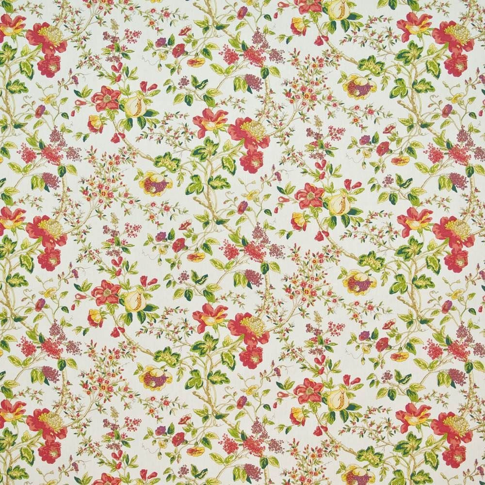 Marlwood Floral Cherry Cream by Kasmir Fabric 1402 100% Cotton
 CHINA </p><p>Repeat: Horizontal: 18 inches and Vertical: 18 inches 54 - Fabric Carolina -