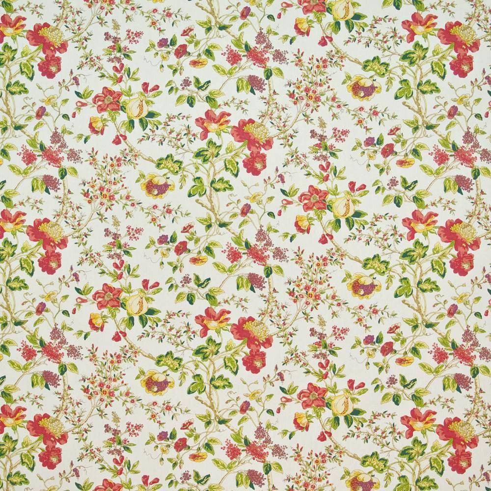 Marlwood Floral Cherry Cream by Kasmir Fabric 1402 CHINA 9,000 Wyzenbeek Double Rubs H: 18 inches, V:18 inches 54 - Fabric Carolina - Kasmir