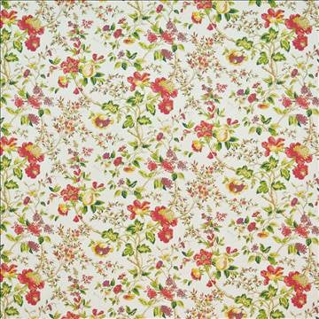 Marlwood Floral Cherry Cream by Kasmir Fabric 1402 100% Cotton CHINA 9,000 Wyzenbeek Double Rubs H: 18 inches, V: 18 inches 54 - Fabric Carolina - Kasmir