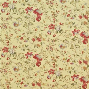 Marlwood Floral Gingersnap by Kasmir Fabric 1402 100% Cotton CHINA 9,000 Wyzenbeek Double Rubs H: 18 inches, V: 18 inches 54 - Fabric Carolina - Kasmir
