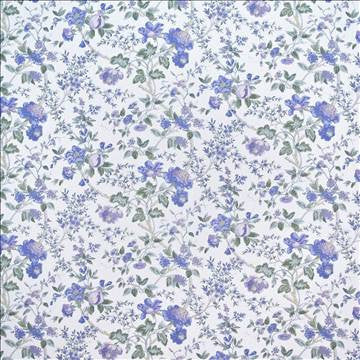 Marlwood Floral Wedgewinkle by Kasmir Fabric 1402 100% Cotton CHINA 9,000 Wyzenbeek Double Rubs H: 18 inches, V: 18 inches 54 - Fabric Carolina - Kasmir