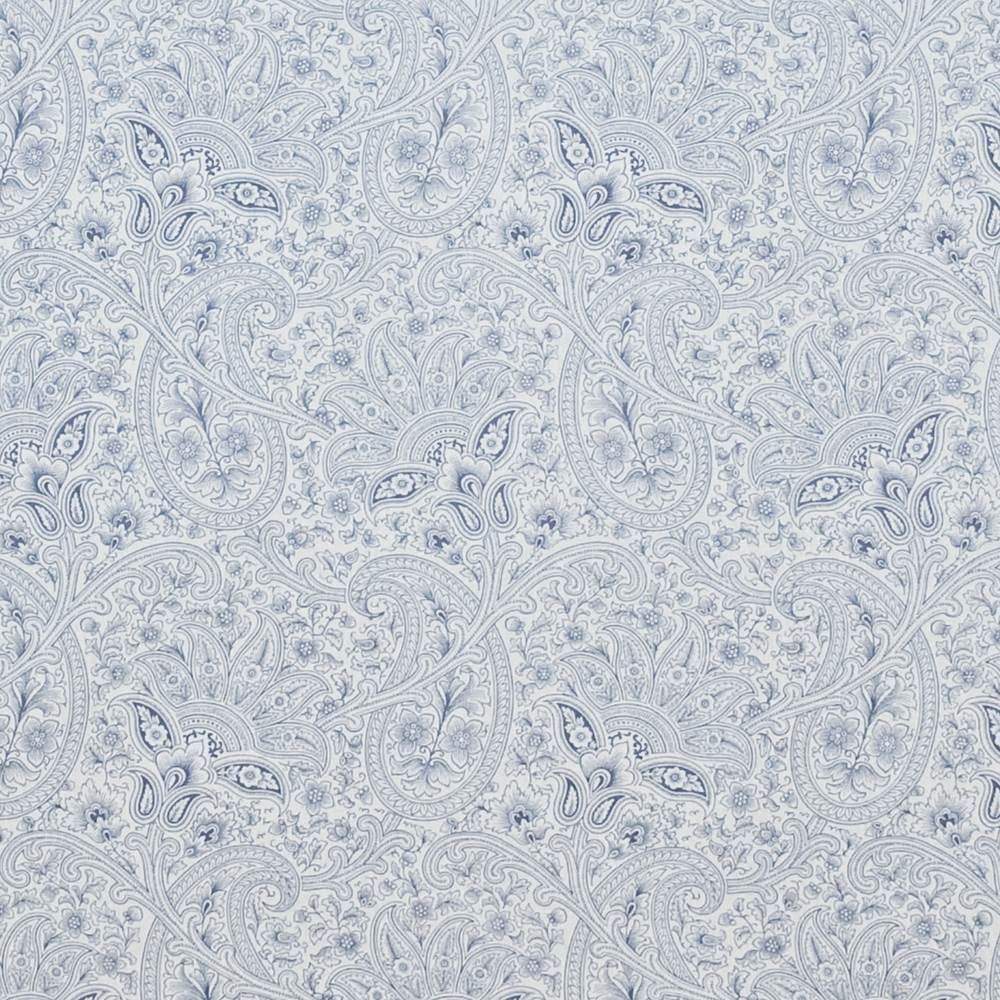 Marlwood Paisley Wedgewinkle by Kasmir Fabric 1402 100% Cotton
 CHINA </p><p>Repeat: Horizontal: 9 inches and Vertical: 12 5/8 inches 54 - Fabric Carolina -