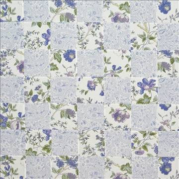 Marlwood Quilt Wedgewinkle by Kasmir Fabric 1402 100% Cotton CHINA 3,000 Wyzenbeek Double Rubs H: 54 inches, V: 27 inches 54 - Fabric Carolina - Kasmir