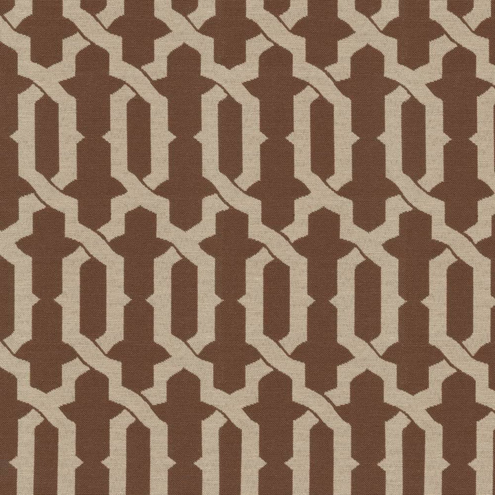 Marmara Trellis Chestnut by Kasmir Fabric 1369 CHINA 15,000 Wyzenbeek Double Rubs H: 4 6/8 inches, V:8 4/8 inches 56 - 58 - Fabric Carolina - Kasmir