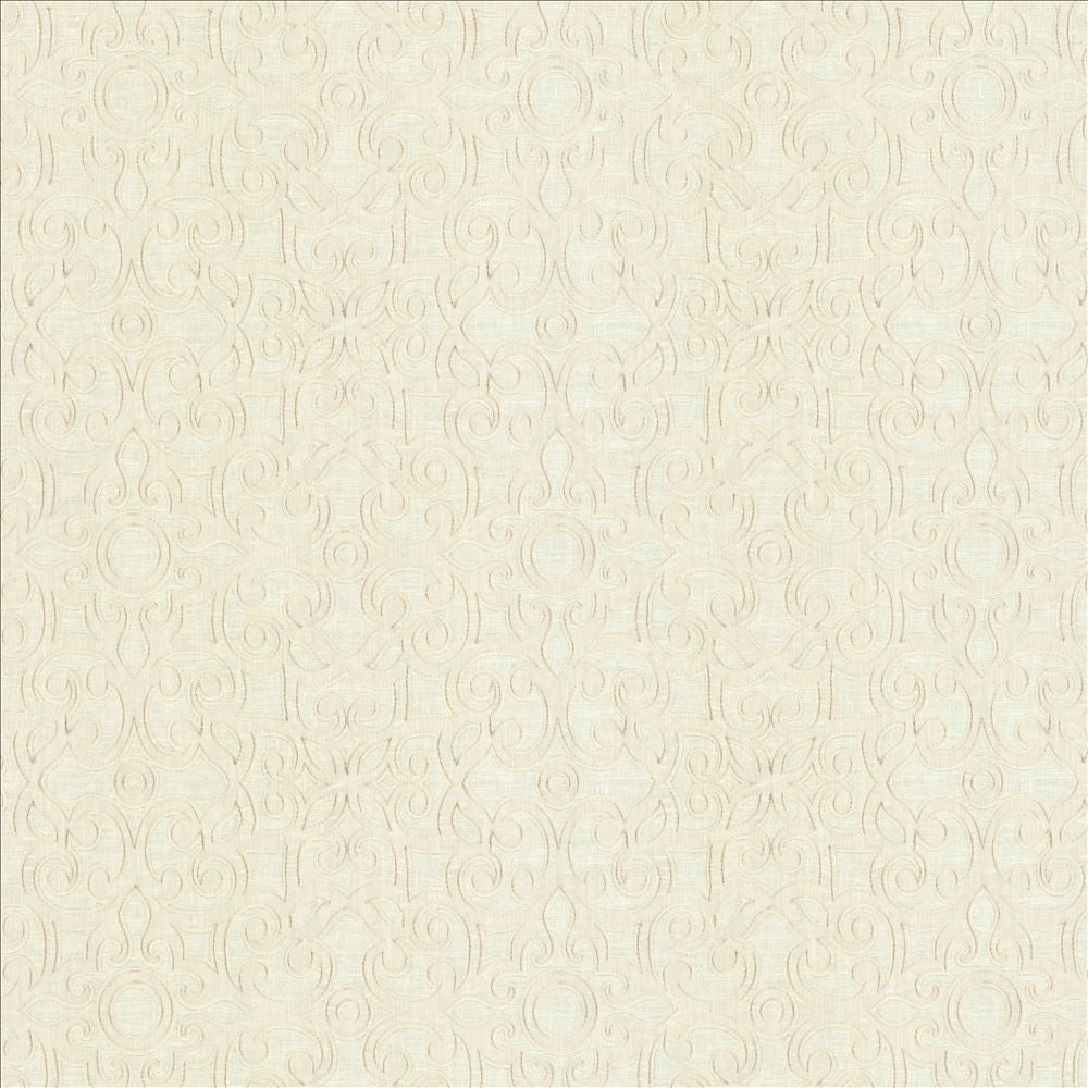 Marvelous Scroll Ivory by Kasmir Fabric 5111 70% Polyester
30% Cotton
 INDIA </p><p>Repeat: Horizontal: 10 inches and Vertical: 9 inches 51 - 56 - Fabric Carolina -