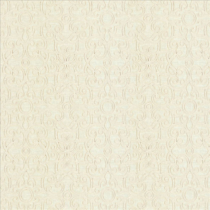 Marvelous Scroll Ivory by Kasmir Fabric 5111 70% Polyester
30% Cotton
 INDIA </p><p>Repeat: Horizontal: 10 inches and Vertical: 9 inches 51 - 56 - Fabric Carolina -