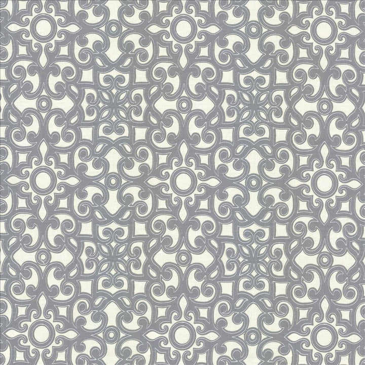 Marvelous Scroll Pewter by Kasmir Fabric 5113 70% Polyester
30% Cotton
 INDIA Not Tested Horizontal: 10 inches and Vertical: 9 inches 51 - Fabric Carolina -