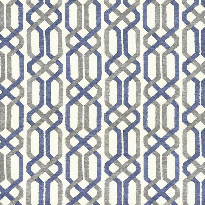 Maze Fret Dove by Kasmir Fabric 5065 USA 15,000 Wyzenbeek Double Rubs H: 13 4/8 inches, V:9 inches 54 - Fabric Carolina - Kasmir