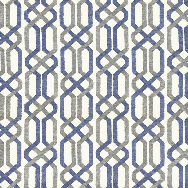 Maze Fret Dove by Kasmir Fabric 5065 100% Cotton
 USA 15,000 Wyzenbeek Double Rubs Horizontal: 13 4/8 inches and Vertical: 9 inches 54 - Fabric Carolina -