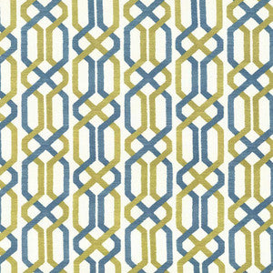 Maze Fret Split Pea by Kasmir Fabric