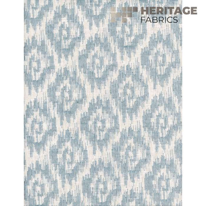 Meadows Aegean by Heritage Designer Fabric - 66% Polyester; 34% Cotton India 18,000 Horizontal: 3.5 and Vertical: 3.5 54" - Swanky Fabrics -