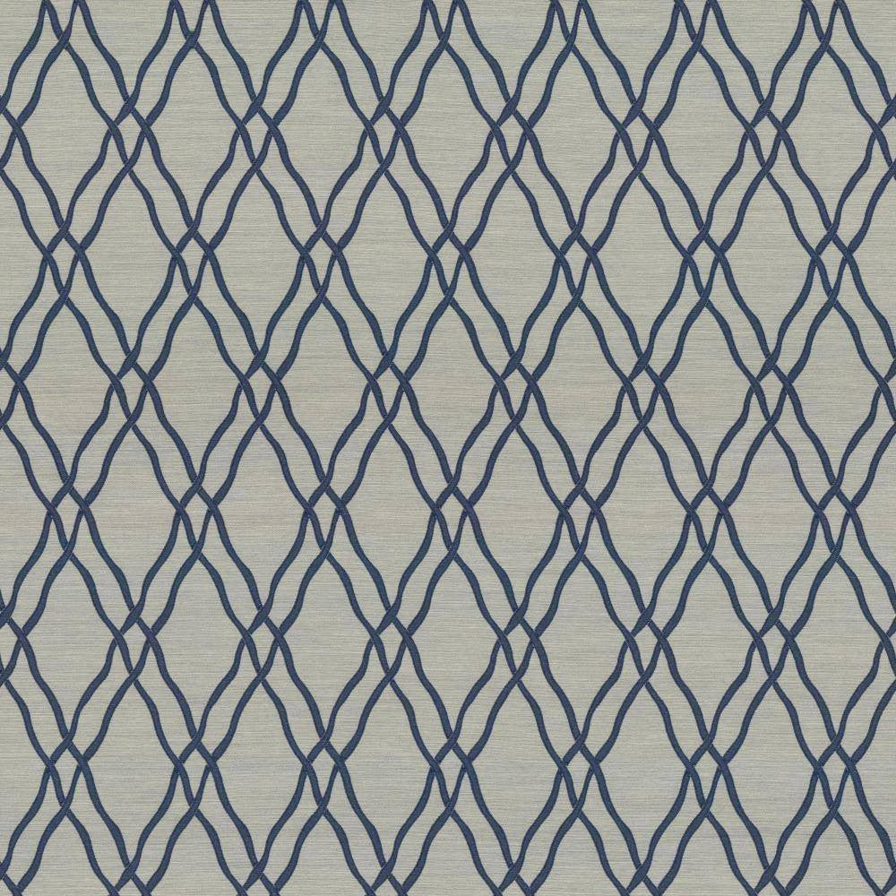 Meander Trellis Azure by Kasmir Fabric 5072 CHINA 15,000 Wyzenbeek Double Rubs H: 3 4/8 inches, V:7 6/8 inches 56 - 57 - Fabric Carolina - Kasmir
