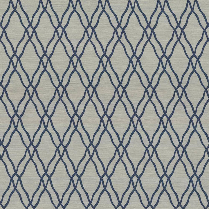 Meander Trellis Azure by Kasmir Fabric 5072 CHINA 15,000 Wyzenbeek Double Rubs H: 3 4/8 inches, V:7 6/8 inches 56 - 57 - Fabric Carolina - Kasmir