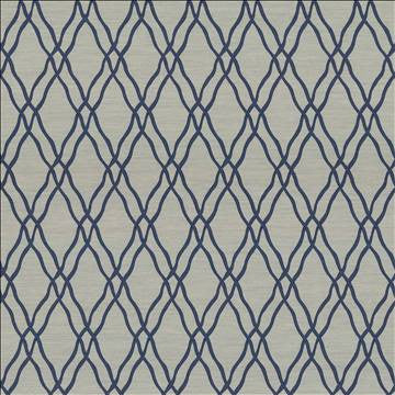 Meander Trellis Azure by Kasmir Fabric 5072 100% Polyester CHINA 15,000 Wyzenbeek Double Rubs H: 3 4/8 inches, V: 7 6/8 inches 56 - 57 - Fabric Carolina - Kasmir