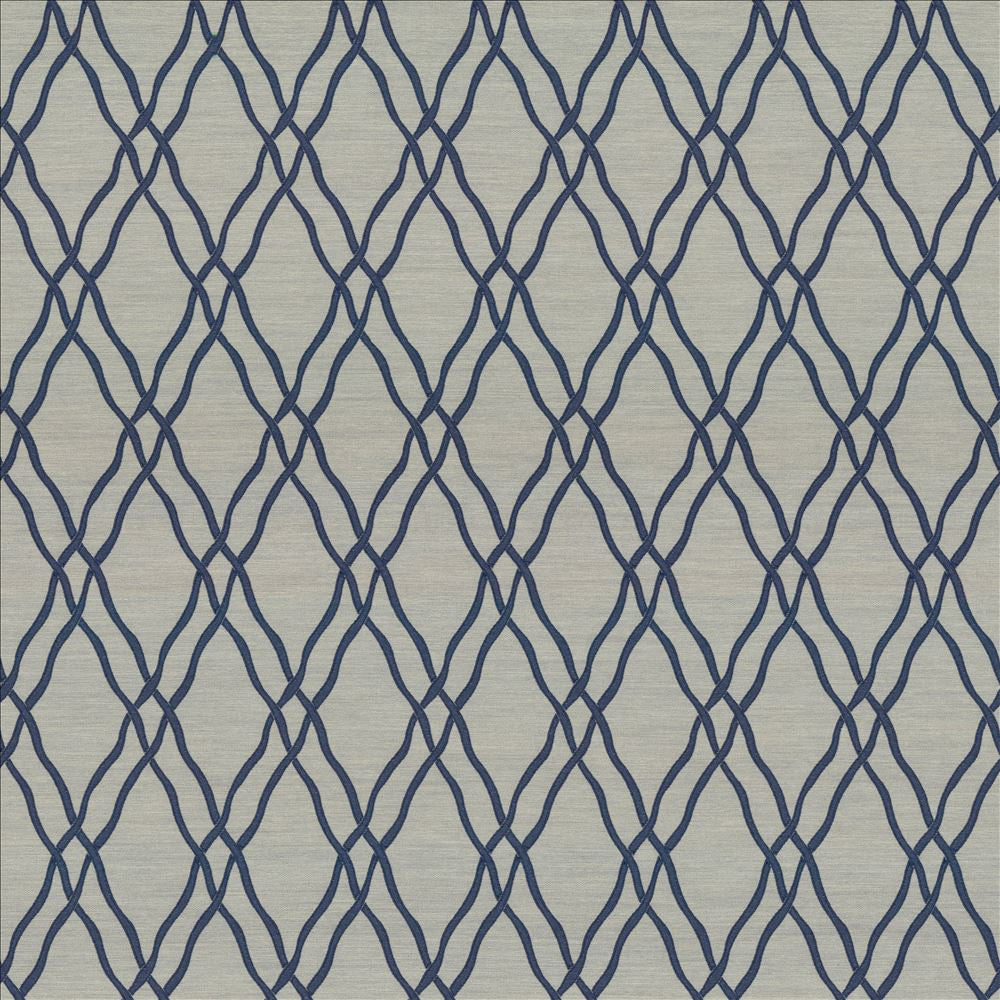 Meander Trellis Azure by Kasmir Fabric 5072 100% Polyester
 CHINA </p><p>Repeat: Horizontal: 3 4/8 inches and Vertical: 7 6/8 inches 56 - 57 - Fabric Carolina -