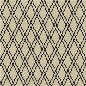 Meander Trellis Black by Kasmir Fabric 5067 100% Polyester CHINA 15,000 Wyzenbeek Double Rubs H: 3 4/8 inches, V: 7 6/8 inches 56 - 57 - Fabric Carolina - Kasmir