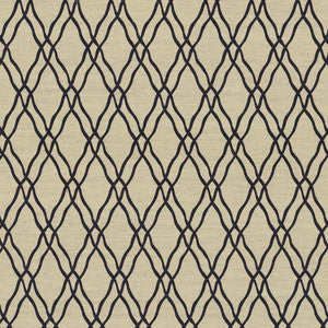 Meander Trellis Black by Kasmir Fabric