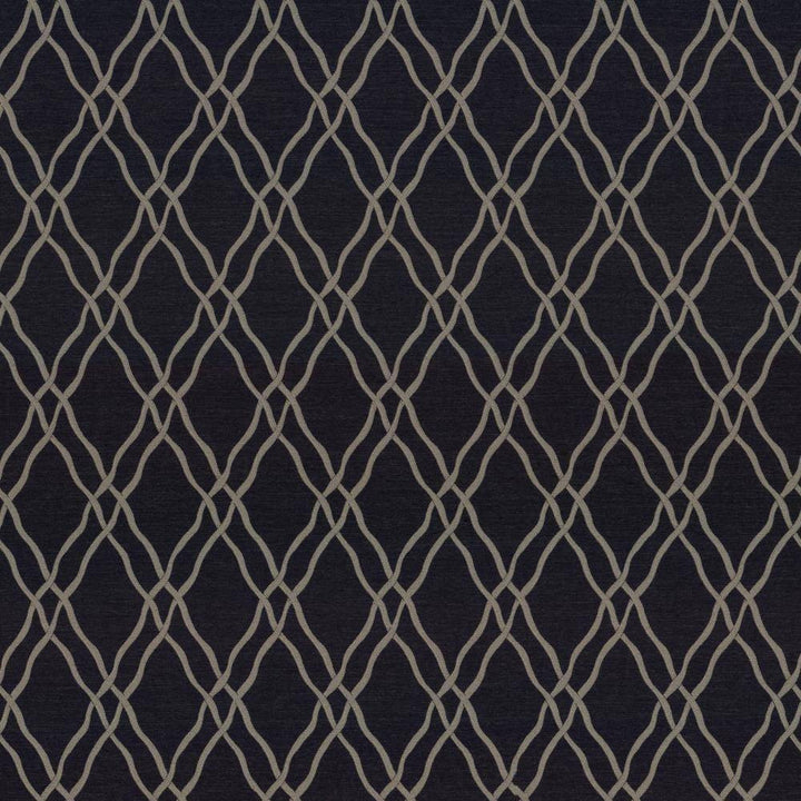 Meander Trellis Charcoal by Kasmir Fabric 5068 CHINA 15,000 Wyzenbeek Double Rubs H: 3 4/8 inches, V:7 6/8 inches 56 - 57 - Fabric Carolina - Kasmir