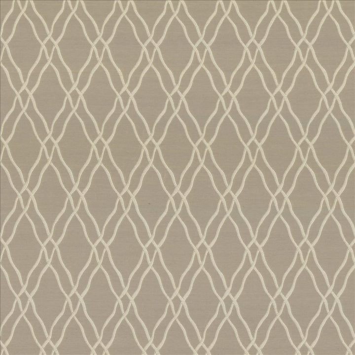Meander Trellis Flax by Kasmir Fabric 5066 100% Polyester
 CHINA 15,000 Wyzenbeek Double Rubs Horizontal: 3 4/8 inches and Vertical: 7 6/8 inches 56 - Fabric Carolina -