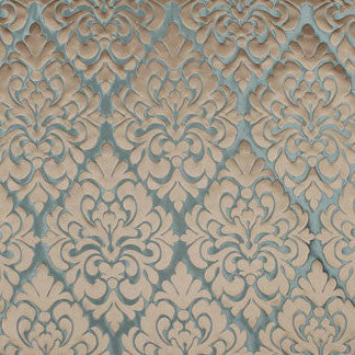 Mellark Mist 4490911000 by Carole Fabric Exclusive Tranquility Bay 66% Polyester 19% Linen 15% coton India H: 15 1/2"V, 9 1/2"H  55" Minimum (See sample for specifics) - Fabric Carolina - Carole Exclusive
