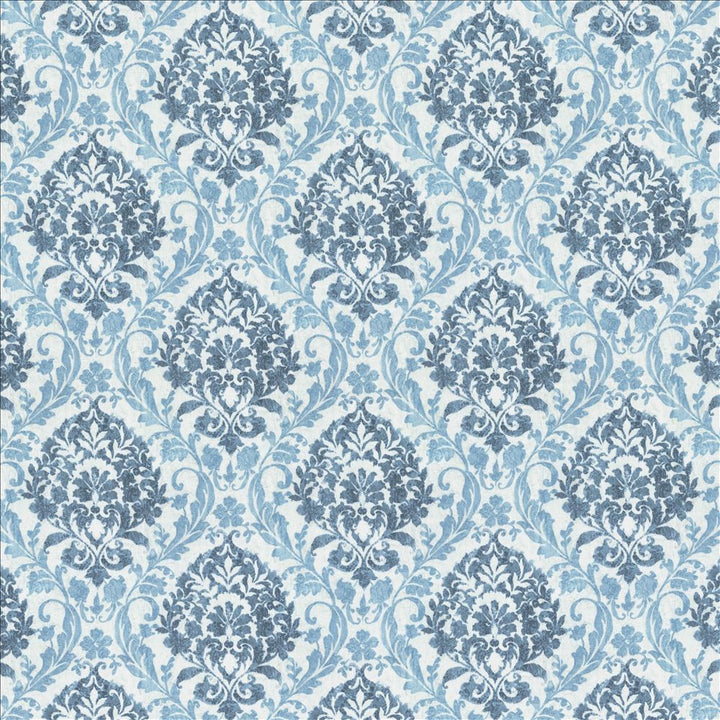 Mesmerizing Denim by Kasmir Fabric 1467 100% Polyester
 INDIA 30,000 Wyzenbeek Double Rubs </p><p>Repeat: Horizontal: 13 4/8 inches and Vertical: 13 4/8 inches 54 - Fabric Carolina -