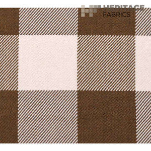 Metro Check Chocolate By Roth & Tompkins Fabric