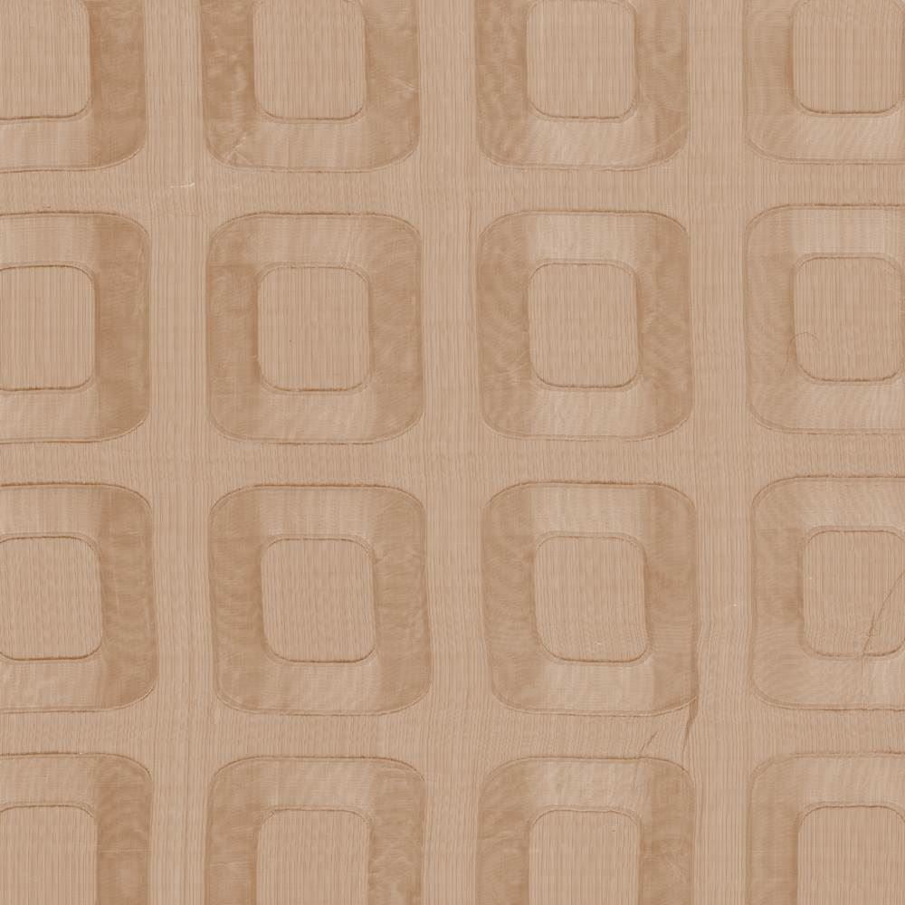 Midcentury Sheer Camel by Kasmir Fabric 5012 100% Polyester CHINA Not Tested Horizontal: 10 inches and Vertical: 9 4/8 inches 112 - 114 - Fabric Carolina -
