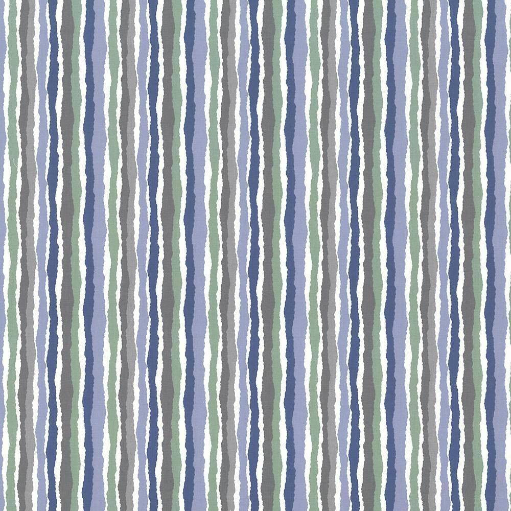 Midgy Stripe Roly Poly Blue by Kasmir Fabric 1445 TURKEY Not Tested H: 6 4/8 inches, V:12 5/8 inches 55 - Fabric Carolina - Kasmir