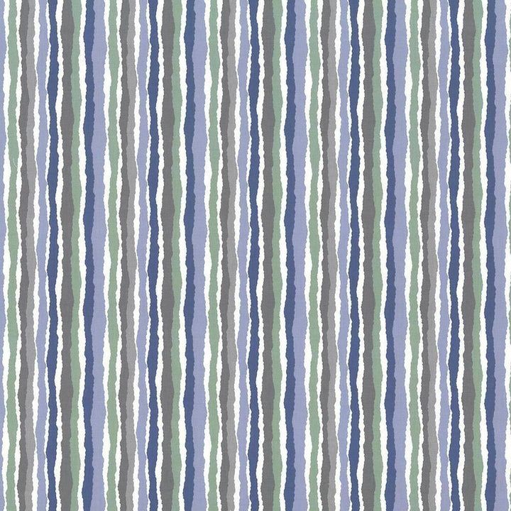 Midgy Stripe Roly Poly Blue by Kasmir Fabric 1445 TURKEY Not Tested H: 6 4/8 inches, V:12 5/8 inches 55 - Fabric Carolina - Kasmir