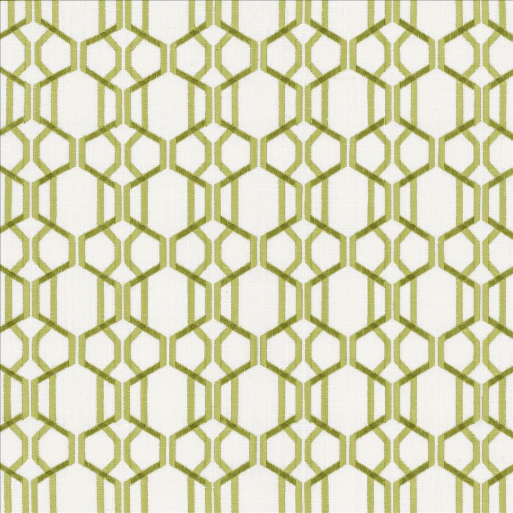 Millicent Fret Greenery by Kasmir Fabric 1455 38% Cotton
30% Polyester
16% Viscose
16% Linen
 INDIA 25,000 Wyzenbeek Double Rubs Horizontal: 3 inches and Vertical: 3 2/8 inches 54 - Fabric Carolina -