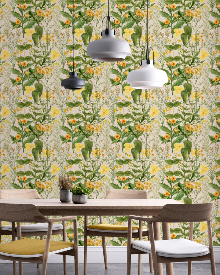 Mimulus Wallpaper by Mind the Gap Designer Wallpaper THE WALLPAPER COLLECTABLES Textured Matte Made in Europe Paste the wall 3 rolls x 20.5 x 3.25 yards - Swanky Fabrics -
