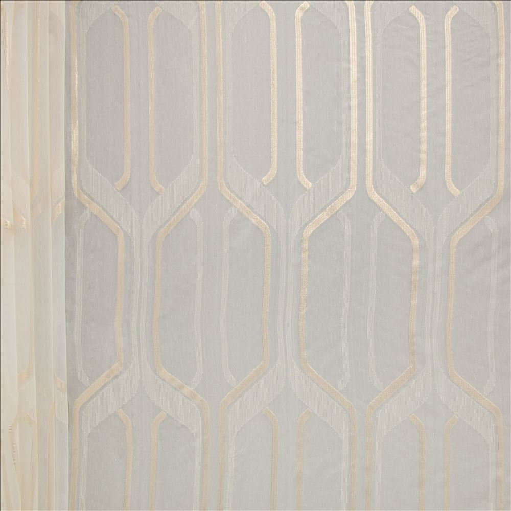Mina Champagne  by Kasmir Fabric See sample 100% Polyester
 TURKEY Not Tested </p><p>Repeat: Horizontal: 9 inches and Vertical: 22 4/8 inches 118  - Fabric Carolina -