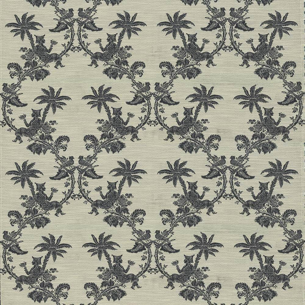Ming Garden Prussian by Kasmir Fabric 1436 USA 42,000 Wyzenbeek Double Rubs H: 27 inches, V:26 6/8 inches 55 - 56 - Fabric Carolina - Kasmir