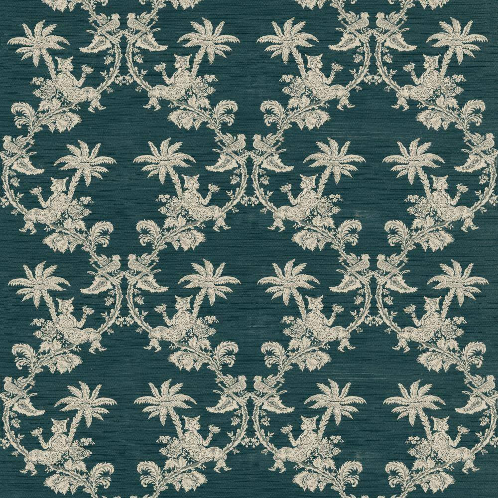 Ming Garden Prussian by Kasmir Fabric 1436 66% Rayon
34% Polyester
 USA </p><p>Repeat: Horizontal: 27 inches and Vertical: 26 6/8 inches 55 - 56 - Fabric Carolina -