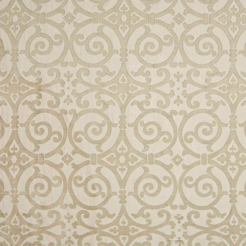 Modern Scroll Alabaster by Kasmir Fabric 1386 CHINA 15,000 Wyzenbeek Double Rubs H: 14 4/8 inches, V:18 4/8 inches 54 - Fabric Carolina - Kasmir