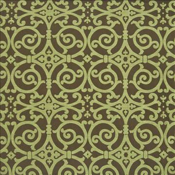 Modern Scroll Chartreuse by Kasmir Fabric 1388 68% Polyester 32% Rayon CHINA 15,000 Wyzenbeek Double Rubs H: 14 4/8 inches, V: 18 4/8 inches 54 - Fabric Carolina - Kasmir
