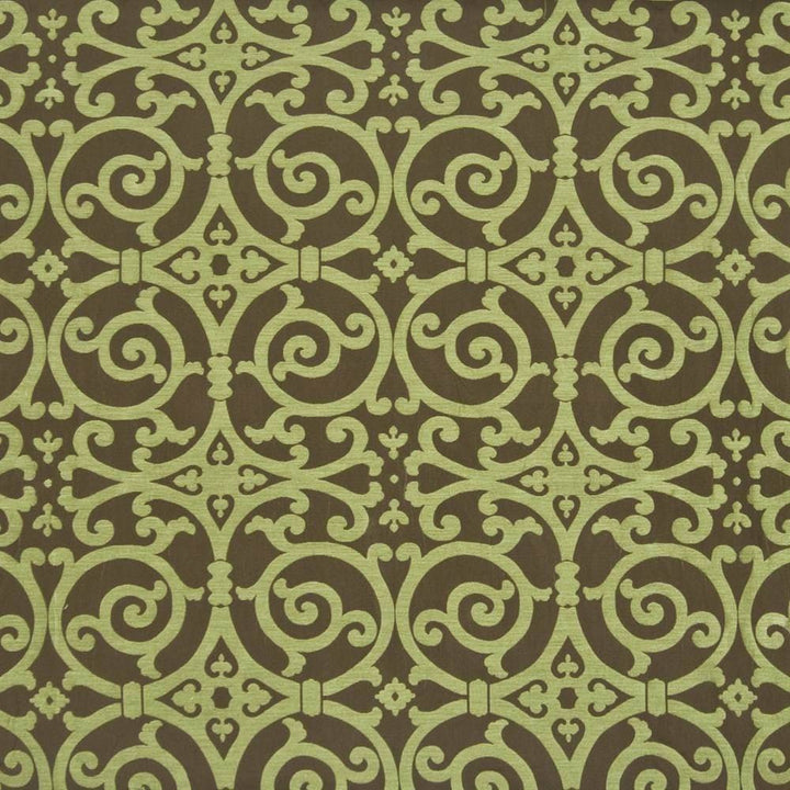 Modern Scroll Chartreuse by Kasmir Fabric 1388 CHINA 15,000 Wyzenbeek Double Rubs H: 14 4/8 inches, V:18 4/8 inches 54 - Fabric Carolina - Kasmir