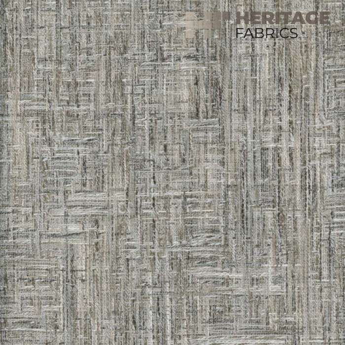 Montecito Silver by Heritage Fabric - 79% Poly + 21% Viscose Rayon India 51,000 Horizontal: 6.85" and Vertical: 12.25" 54" - Fabric Carolina -