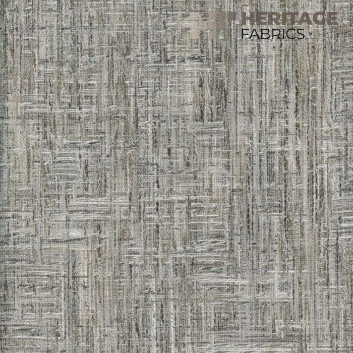 Montecito Silver by Heritage Designer Fabric - 79% Poly + 21% Viscose Rayon India 51,000 Horizontal: 6.85" and Vertical: 12.25" 54" - Swanky Fabrics -