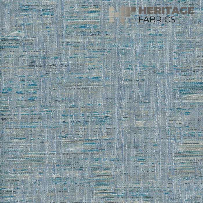 Montecito Sky by Heritage Fabric - 79% Poly + 21% Viscose Rayon India 51,000 Horizontal: 6.85" and Vertical: 12.25" 54" - Fabric Carolina -