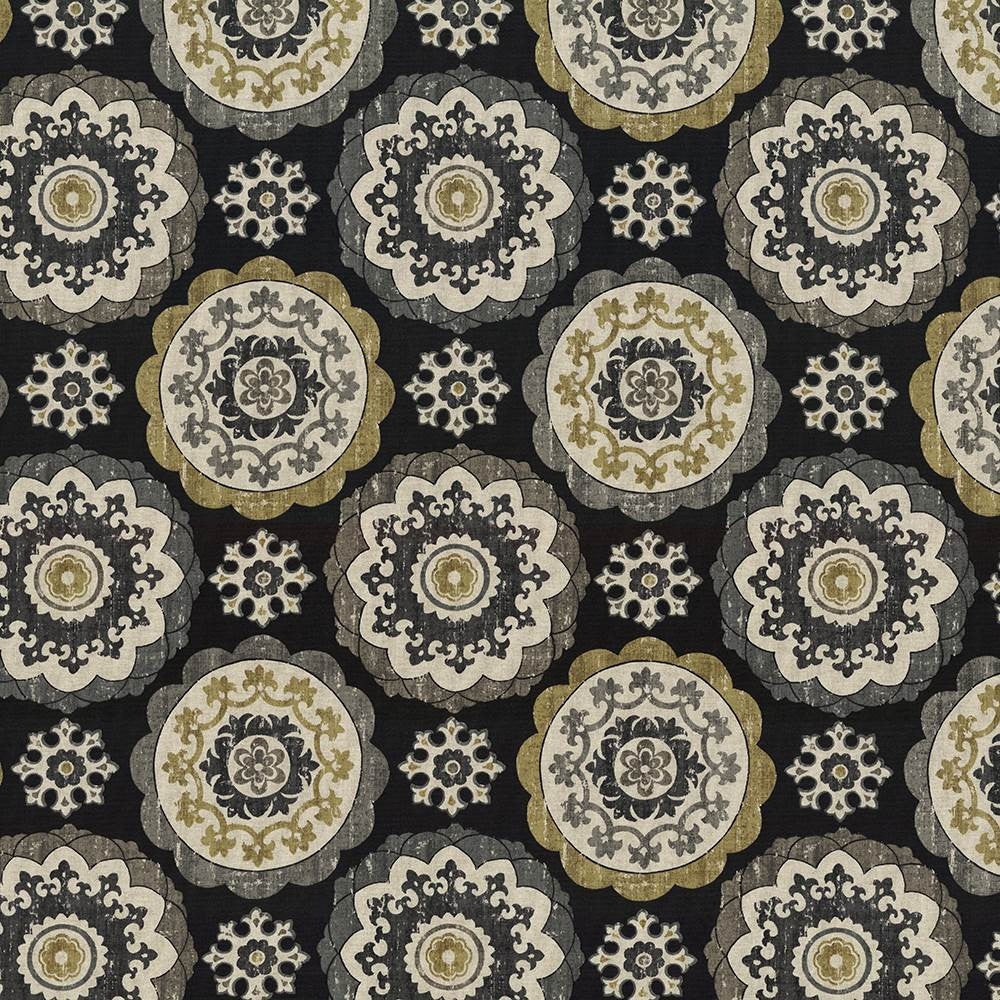 Montezuma Ebony by Kasmir Fabric 5078 89% Cotton
11% Rayon
 TURKEY </p><p>Repeat: Horizontal: 27 inches and Vertical: 27 inches 54 - 55 - Fabric Carolina -