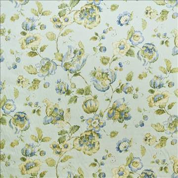 Montvue Garden Aquamarine by Kasmir Fabric 1403 100% Cotton KOREA 10,000 Wyzenbeek Double Rubs H: 54 inches, V: 27 inches 54 - 55 - Fabric Carolina - Kasmir
