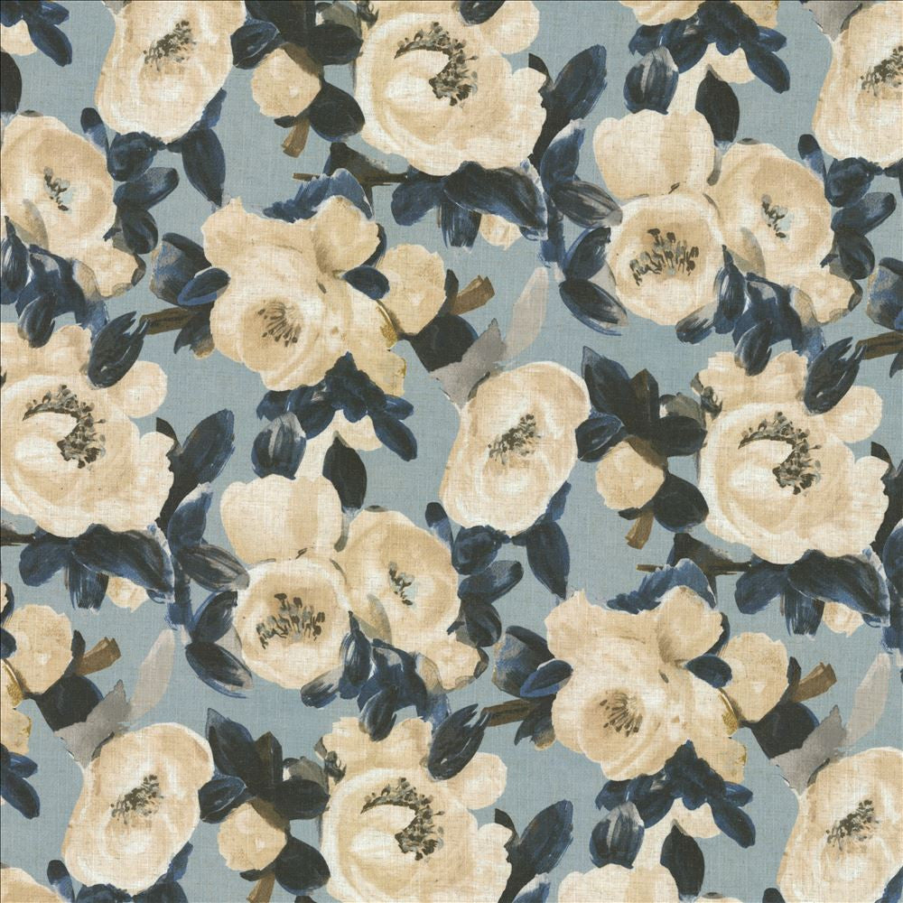 Moody Springs River  by Kasmir Fabric 1477 95% Polyester 5% Linen  CHINA  </p><p>Repeat: Horizontal: 27 2/8 inches and Vertical: 26 4/8 inches 54  - Fabric Carolina -