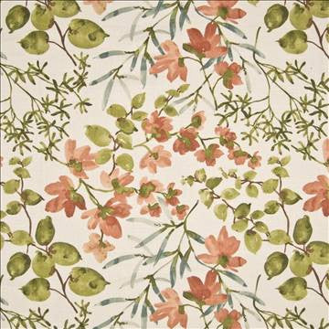 Morning Bliss Tangerine by Kasmir Fabric 1387 55% Linen 45% Rayon USA 15,000 Wyzenbeek Double Rubs H: 27 inches, V: 27 inches 54 - Fabric Carolina - Kasmir
