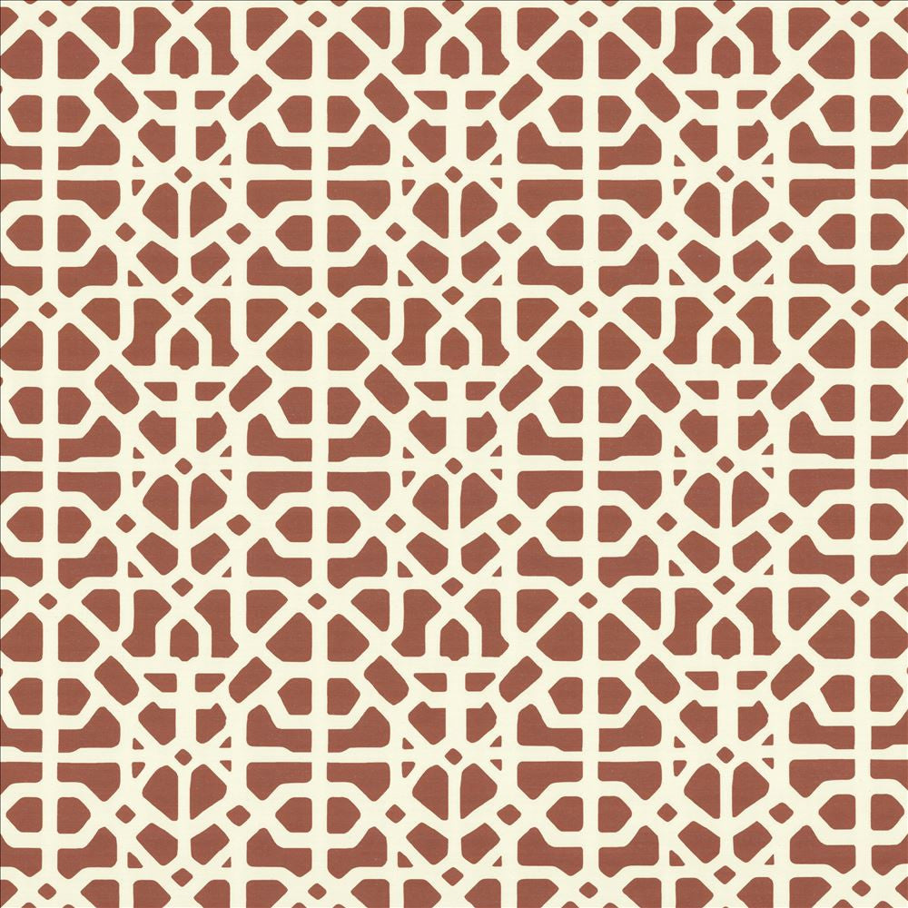 Moroccan 110 Clay by Kasmir Fabric 1452 65% Polyester
35% Cotton
 SPAIN 40,000 Martindale Cycles </p><p>Repeat: Horizontal: 11 inches and Vertical: 11 6/8 inches 110 - Fabric Carolina -