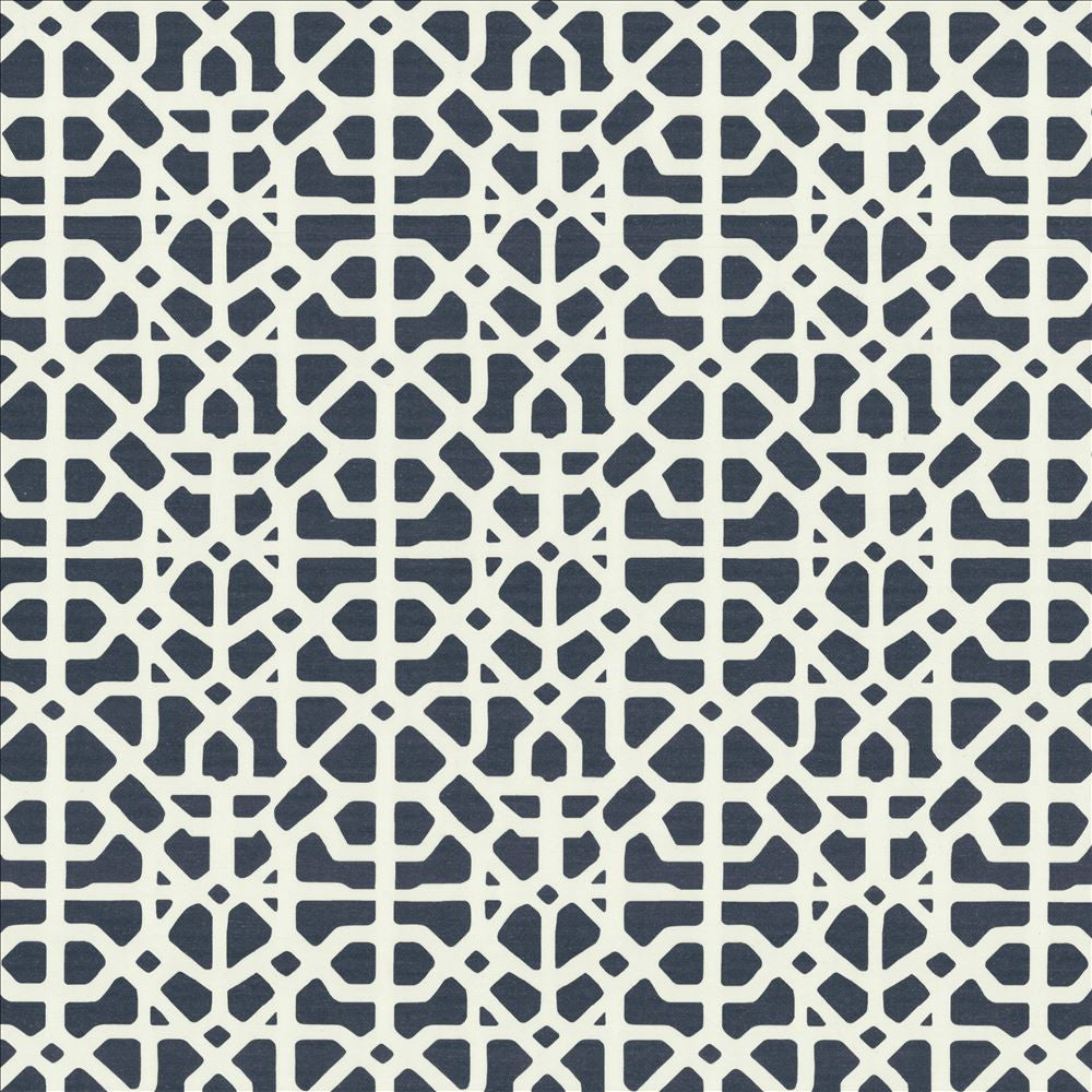 Moroccan 55 Blue  by Kasmir Fabric See sample 65% Polyester
35% Cotton
 SPAIN 40,000 Martindale Cycles </p><p>Repeat: Horizontal: 11 inches and Vertical: 11 6/8 inches 55  - Fabric Carolina -