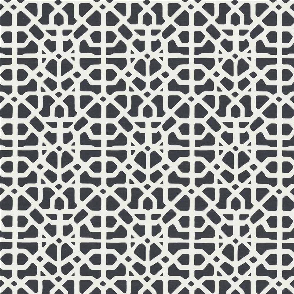 Moroccan 55 Ink by Kasmir Fabric 1454 65% Polyester
35% Cotton
 SPAIN 40,000 Martindale Cycles Horizontal: 11 inches and Vertical: 11 6/8 inches 55 - Fabric Carolina -