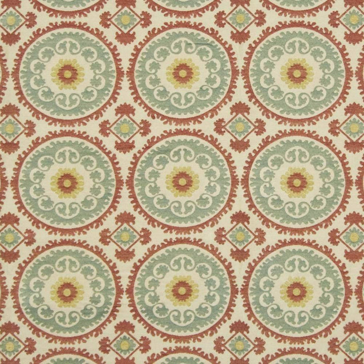 Moroccan Fantasy Tangerine by Kasmir Fabric 1388 CHINA 15,000 Wyzenbeek Double Rubs H: 7 4/8 inches, V:7 inches 54 - Fabric Carolina - Kasmir